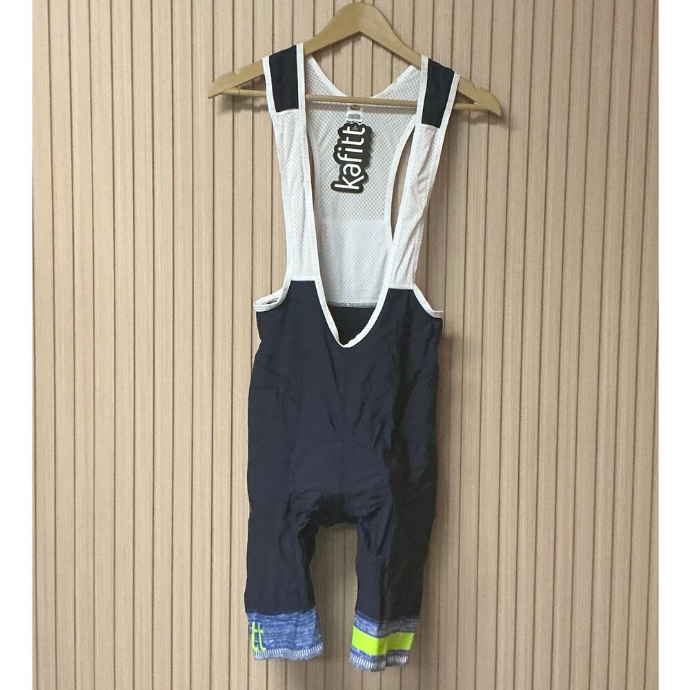 Kafitt Men’s Black/White Jersey Bib Shorts Size L